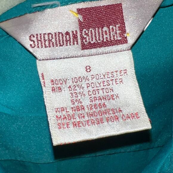 Sheridan Square 80s Green Casual Blouse Top - Size 8, Good Condition - Picture 6 of 10